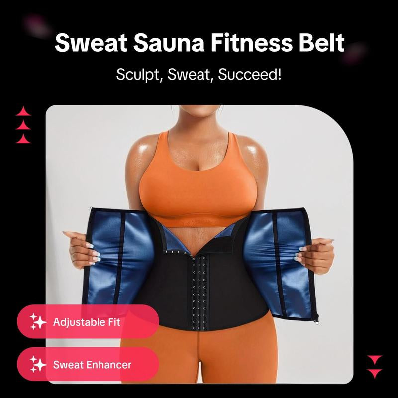 Sweat Fitness Belt, 1 Count Sweat Sauna Belt for Running Fitness Exercise