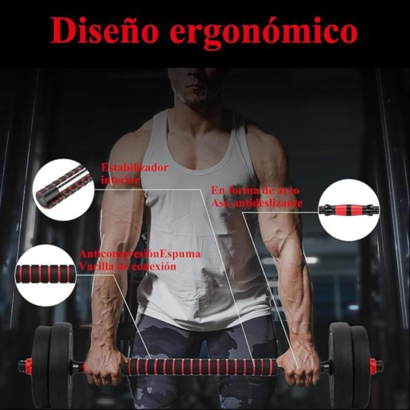 7 in 1 Multifunctional Dumbbell & Barbell Set, 15Kg Adjustable Dumbbell Set, Home Gym Workout Equipment for Women & Men, Gym Equipment, Fitness Workout